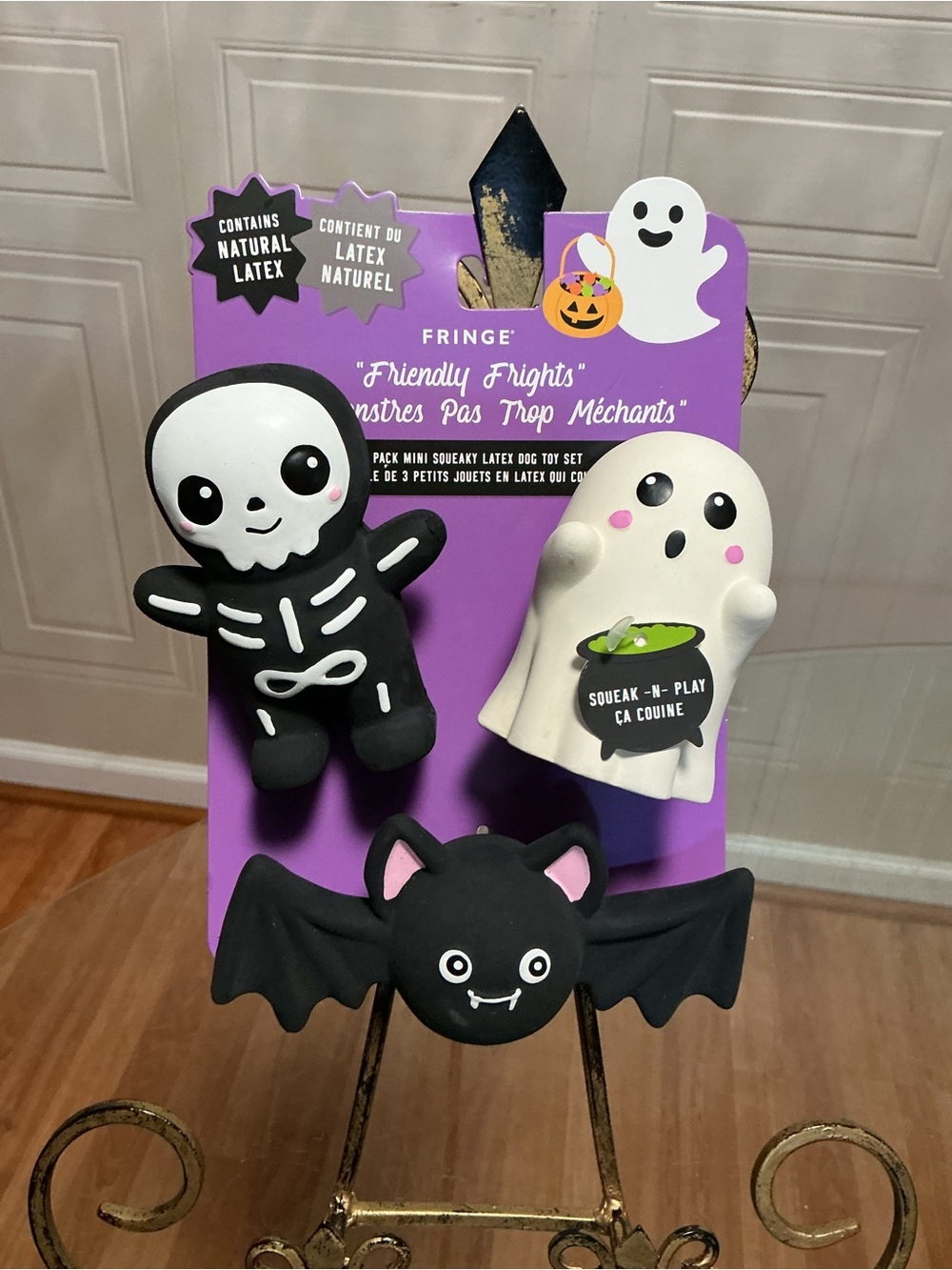 Fringe Halloween Hey Happy Haunting - Set Of Three Squeaky Plush Dog Toy